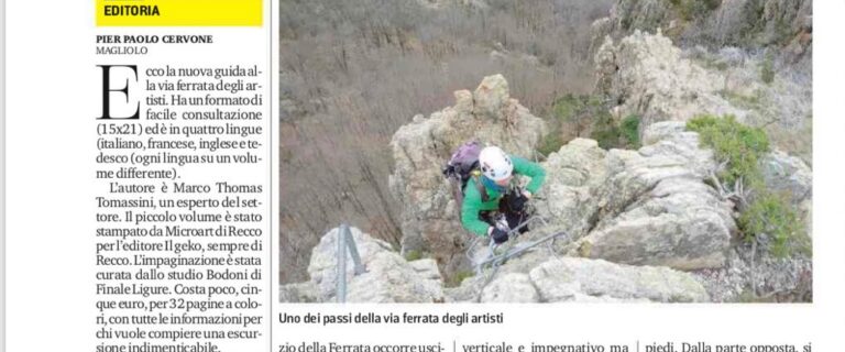 Parlano della nuova guida! Avventura sulla “Via Ferrata” guida per appassionati